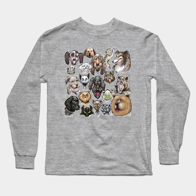 Cats n Dogs Long Sleeve T-Shirt by Kevin Middleton